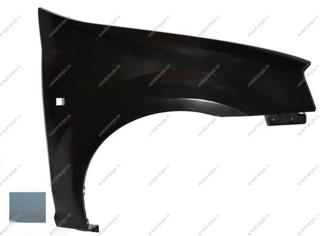 Крыло переднее правое RENAULT Logan/Рено Логан крашеное F98 Vert opaline Серебристый Api