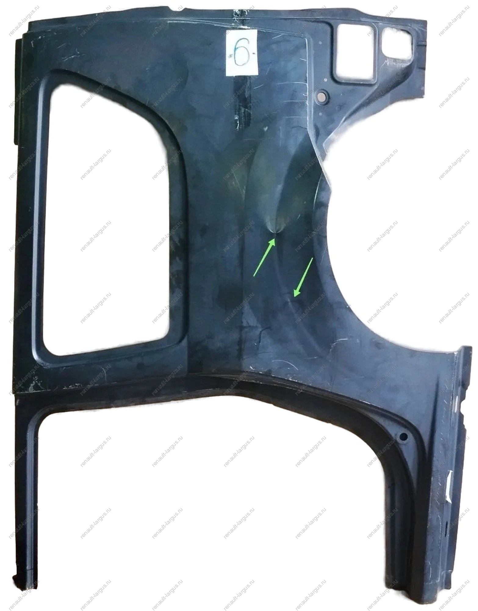 Боковина задняя левая (крыло) (с окном) (черный грунт) LADA Largus/Лада Ларгус (универсал) RENAULT