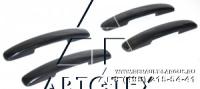 Накладки на ручки RENAULT Duster/Рено Дастер 4 шт. черные крашен. Кампласт
