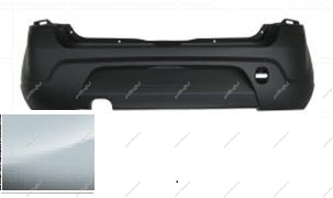 Бампер задний RENAULT Sandero крашеный Blanc glacier 369 Белый лед 2008-2013 BodyParts