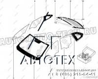 Стекло LADA Vesta окна боковины левое с упорами в сборе ( (глубокая тонировка) (Overtinted) Lada