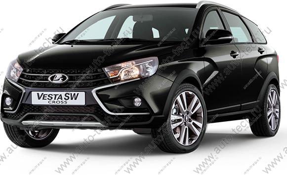 Дверь LADA Vesta SW Cross передняя левая крашеная 676 Черная Жемчужина (черный) АвтоВАЗ