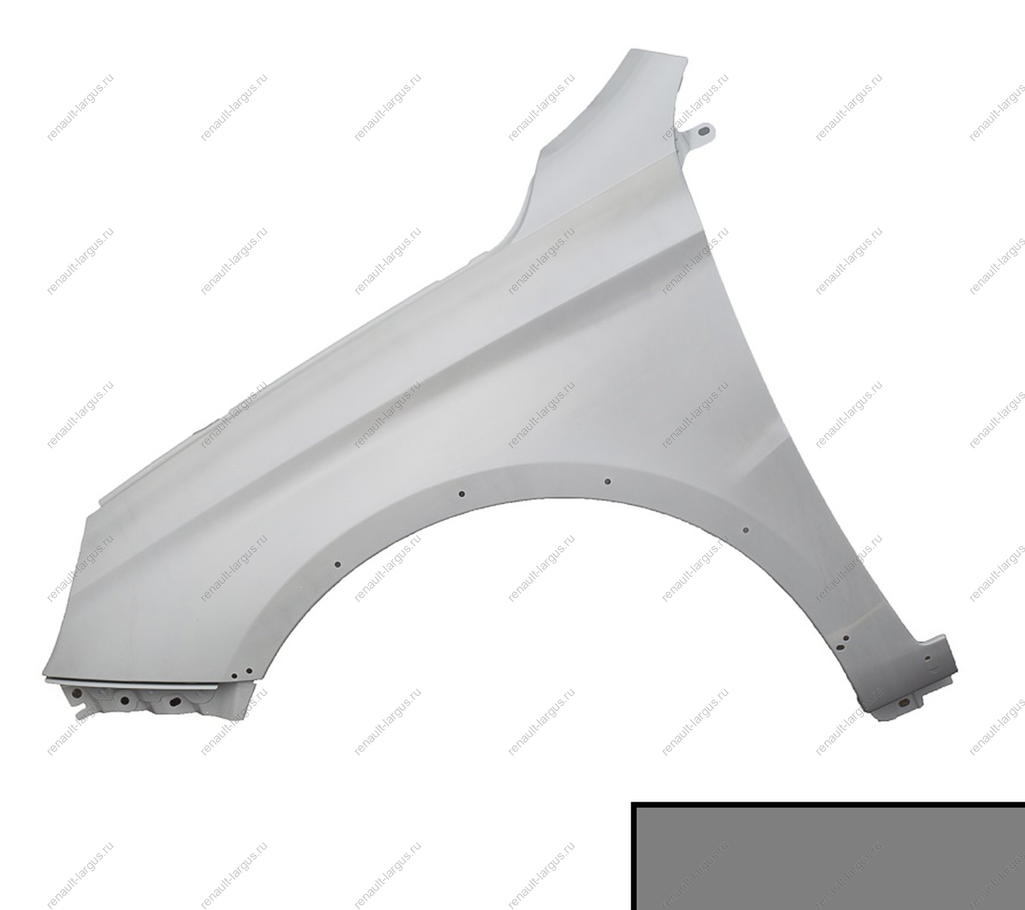 Крыло переднее левое ПЛАСТИКОВОЕ LADA Vesta SW Cross крашеное 691 Платина (серебристый) пластиковое
