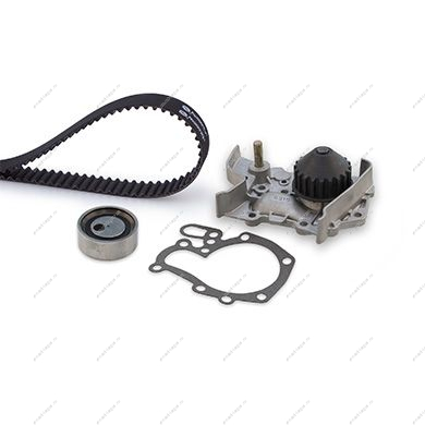 Ремень ГРМ + ролик(22*D55) с водяным насосом PowerGrip® Kit для двигателя K7M 8кл 84л/с RENAULT Logan до 2010г. Gates