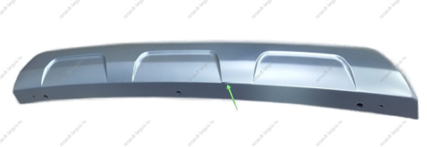 РОЗНИЦУ Накладка новая LARGUS Cross/LARGUS Cross FL заднего бампера центральная (цвет серебристый) ( Царапина ) Lada