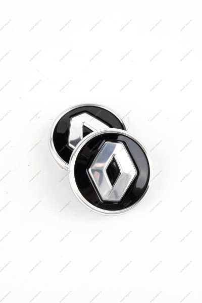 Колпак колеса ,RENAULT, (глянцевый черный с металлическим ободком) Renault