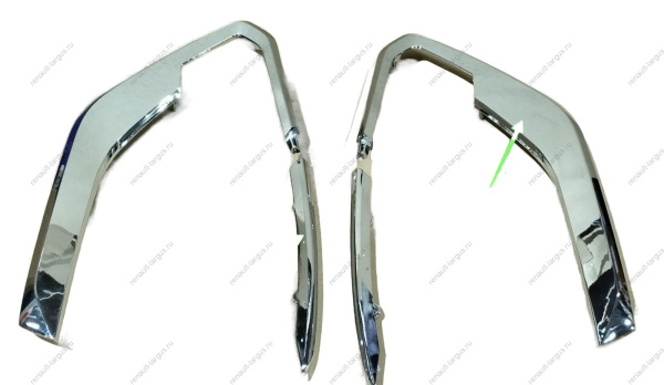 Молдинг переднего бампера к-т 4шт (хром) LADA Vesta FL Россия