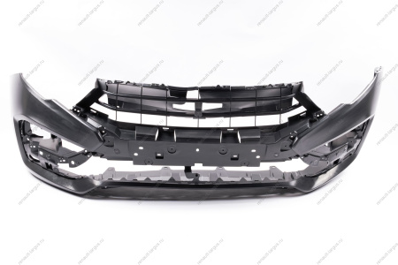 Бампер передний неокрашенный без отверстий под датчики системы парковки (под покраску) Vesta NG Россия