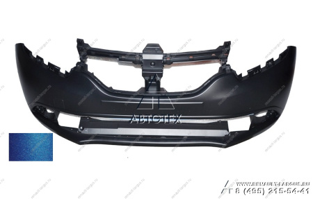 Бампер передний RENAULT Logan КРАШЕНЫЙ 61G Aldastra egee Эгейское море 2014- Россия