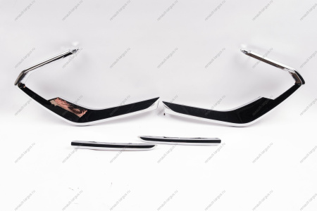 Молдинг переднего бампера к-т 4шт (хром) LADA Vesta FL Россия