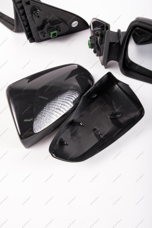 Зеркало LADA Vesta левое+ правое в сборе с накладкой под покраску электропривод , обогрев с повторит поворота в стиле Лексус (тонирован) к-т MIRR