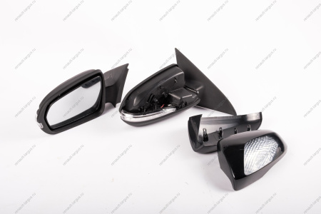 Зеркало LADA Vesta левое+ правое в сборе с накладкой под покраску электропривод , обогрев с повторит поворота(белые) в стиле Лексус к-т( MIRR