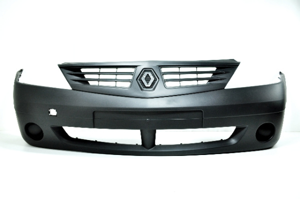 Бампер передний RENAULT Logan до 2010 г под окраску, под птф с верхней решеткой 6001551338 API
