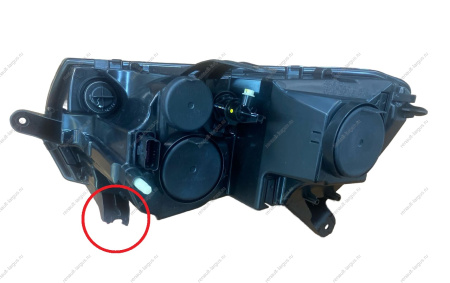 УЦЕНКА Фара LADA Largus (FL) NEW правая лампа H7) 8450092036 (Отломан монтажный крепеж) Lada