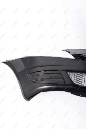 Бампер передний RENAULT Logan/Рено Логан без птф после (шершавый) 2010 (+решетка нижняя +верхняя) Gamma