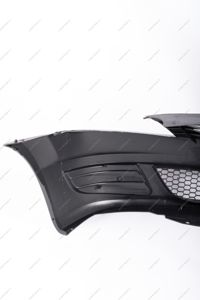 Бампер передний RENAULT Logan/Рено Логан без птф после (шершавый) 2010 (+решетка нижняя +верхняя) Gamma