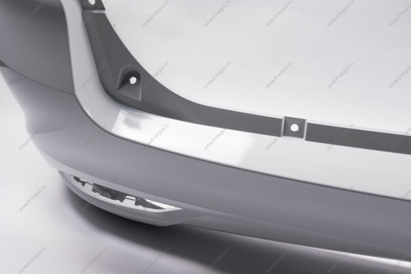 Бампер задний без отверстий под датчики системы парковки в цвет 221 Ледниковый (белый) LADA Vesta FL Lada