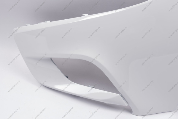 Накладка переднего бампера левая без отвер. под датчик слепой зоны в цвет 221 Ледниковый (белый) LADA Vesta SW Cross NG Lada