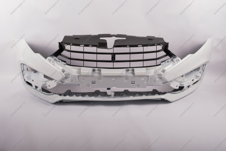 Бампер передний без отверстий под датчики системы парковки в цвет 221 Ледниковый (белый) LADA Vesta FL Lada