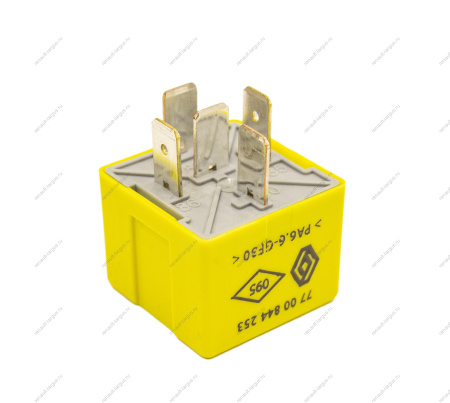 Реле LADA Largus вентилятора (универсальное) 40 А диодное желтое( 5 контакт) Renault