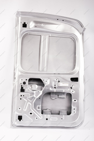 Дверь задка левая (глухая) LADA Largus/Лада Ларгус крашеная 691 Платина (Серебристый) с отв. под стекло очиститель GAMMA