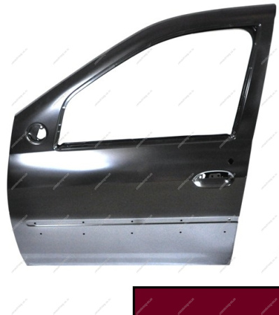 Дверь передняя левая LADA Largus/Лада Ларгус крашеная (с отв. под молдинг) 191 Венера (Красный) Gamma