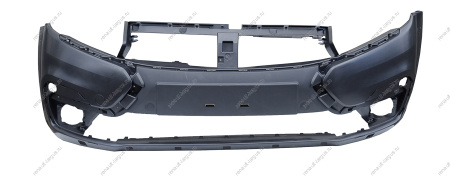 Бампер передний с отверстиями под накладки , с крышкой окна под буксирную проушину (под покраску) LADA Largus Cross (FL) NEW Lada