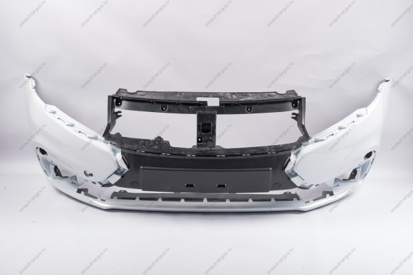 Бампер LADA Largus (FL) NEW передний с буксирной проушиной крашеный в цвет 221 Ледниковый (Белый) Lada