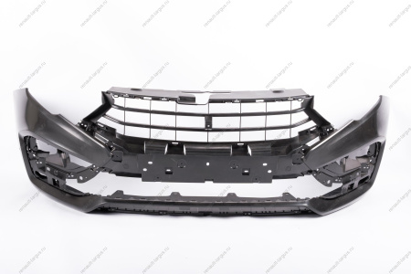 Бампер передний неокрашенный без отверстий под датчики системы парковки ( под покраску) LADA Vesta NG Lada