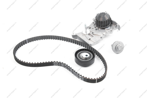 Ремень ГРМ+ ролик 22*D73 (самонатяжной) +водяной насос дв K7M Lada Largus (Gates KP15662XS)