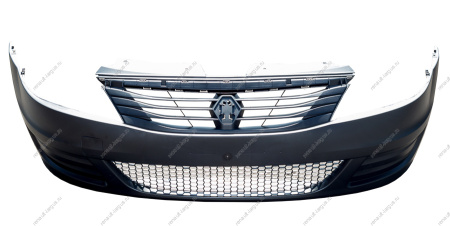 Бампер передний RENAULT Logan/Рено Логан без птф после (шершавый) 2010 (+решетка нижняя +верхняя) NORDEN 8200748275