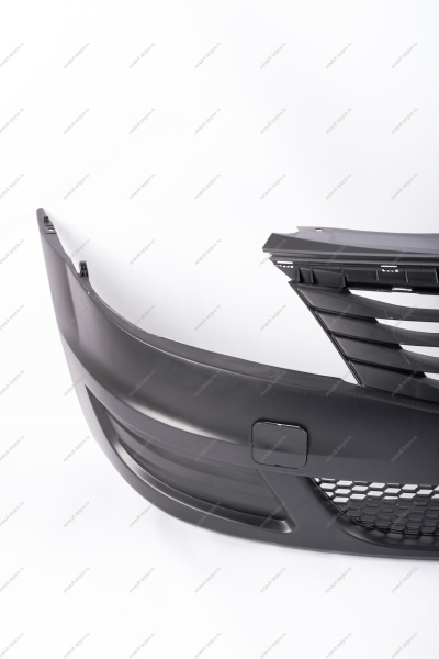 Бампер передний RENAULT Logan/Рено Логан без птф после (шершавый) 2010 (+решетка нижняя +верхняя) Gamma