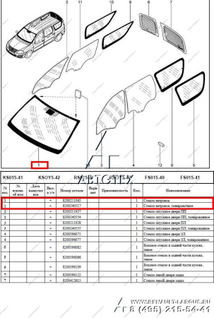 УЦЕНКА Стекло лобовое LADA Largus/Лада Ларгус тонир. (6001546697/727126461R) (AGC) Lada