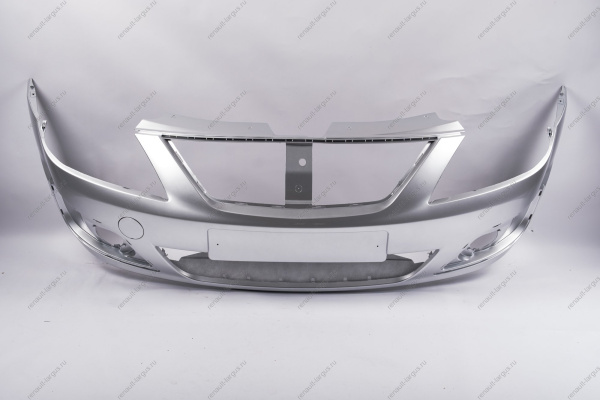 Бампер передний LADA Largus/Лада Ларгус крашеный 691 Платина (Серебристый) без заглушки под букс. крюк Lada