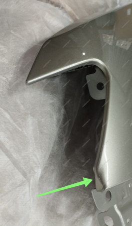 УЦЕНКА Крыло новое LADA Largus Cross (FL) крашеное переднее левое в цвет 242 Серый базальт ( залом на арке, грубык заломы на стыке с фарой ) Lada