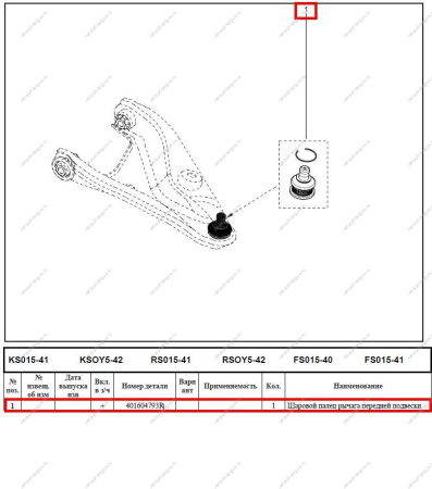 Опора шаровая LADA Largus передней подвески (с круговой проточкой) ASAM-SA