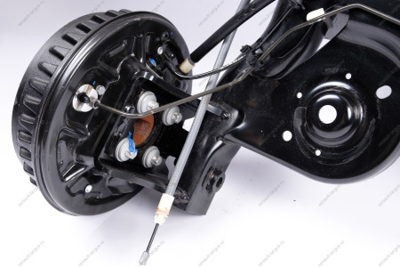 Балка заднего моста LADA Largus/Лада Ларгус с шарнирами (с сайленблоками) в сборе с тормозными барабанами ORIGINAL Lada