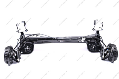 Балка заднего моста LADA Largus/Лада Ларгус с шарнирами (с сайленблоками) в сборе с тормозными барабанами ORIGINAL Lada