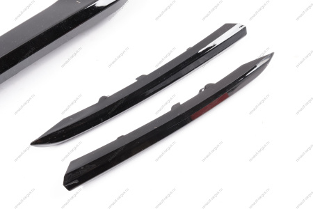 Молдинг переднего бампера к-т 4шт (черный глянец) LADA Vesta FL Россия