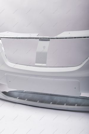 Бампер передний LADA Largus/Лада Ларгус крашеный 221 Ледниковый (Белый) без заглушки под букс. крюк Lada