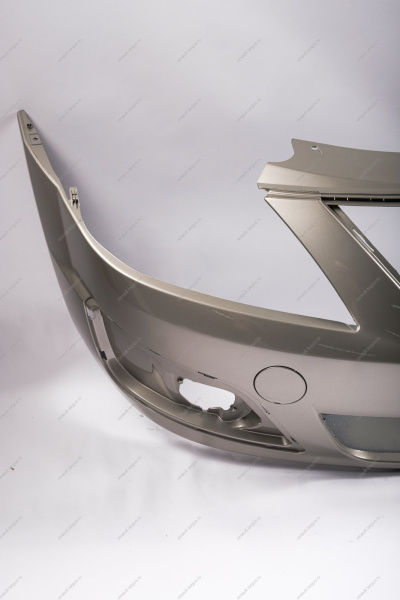 Бампер передний LADA Largus/Лада Ларгус крашеный 242 Серый базальт (Серо-бежевый) без заглушки под букс. крюк Lada