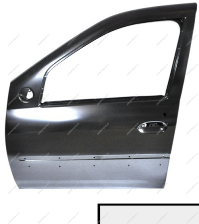 Дверь передняя левая LADA Largus/Лада Ларгус крашеная (с отв. под молдинг) 691 Платина (Серебристый) Gamma
