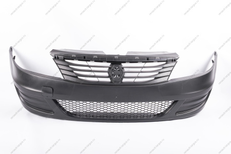 Бампер передний RENAULT Logan/Рено Логан без птф после (шершавый) 2010 (+решетка нижняя +верхняя) Gamma