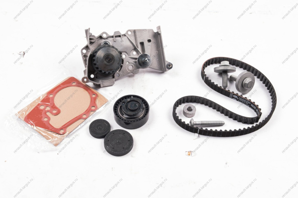 Ремень ГРМ+ ролик 22*D73 (самонатяжной) +водяной насос дв K7M Lada Largus Gates