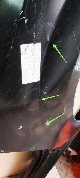 Боковина задняя левая (крыло) (с окном) (черный грунт) LADA Largus/Лада Ларгус (универсал) RENAULT