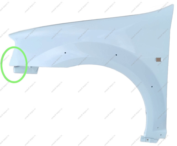 Крыло LADA Largus Cross краш. передее левое в цвет 221 Ледниковый (Белый) Lada