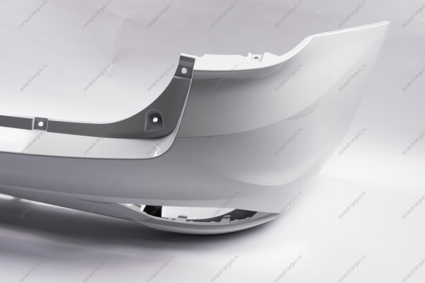 Бампер задний без отверстий под датчики системы парковки в цвет 221 Ледниковый (белый) LADA Vesta FL Lada