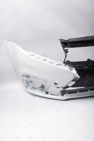 Бампер LADA Largus (FL) NEW передний с буксирной проушиной крашеный в цвет 221 Ледниковый (Белый) Lada