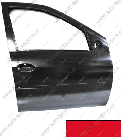 Дверь передняя правая LADA Largus/Лада Ларгус крашеная (с отв. под молдинг) 124 Огненно-красный Gamma