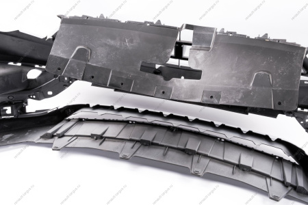 Бампер передний без отверстий под датчики системы парковки в цвет 691 Платина (Серебристый) LADA Vesta FL Lada